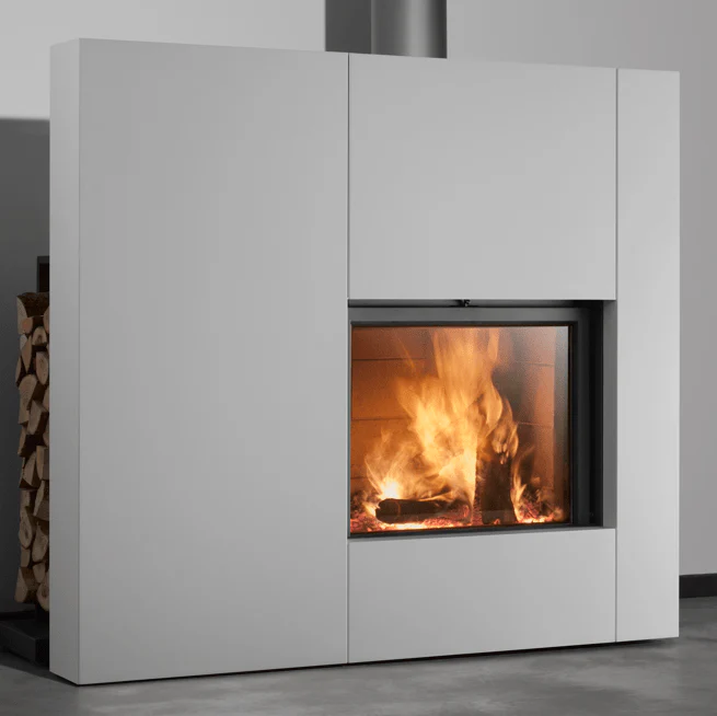 Stûv 21-Clad Wood-Burning Fireplace (21.2-95 SF2 Left Asymmetrical)