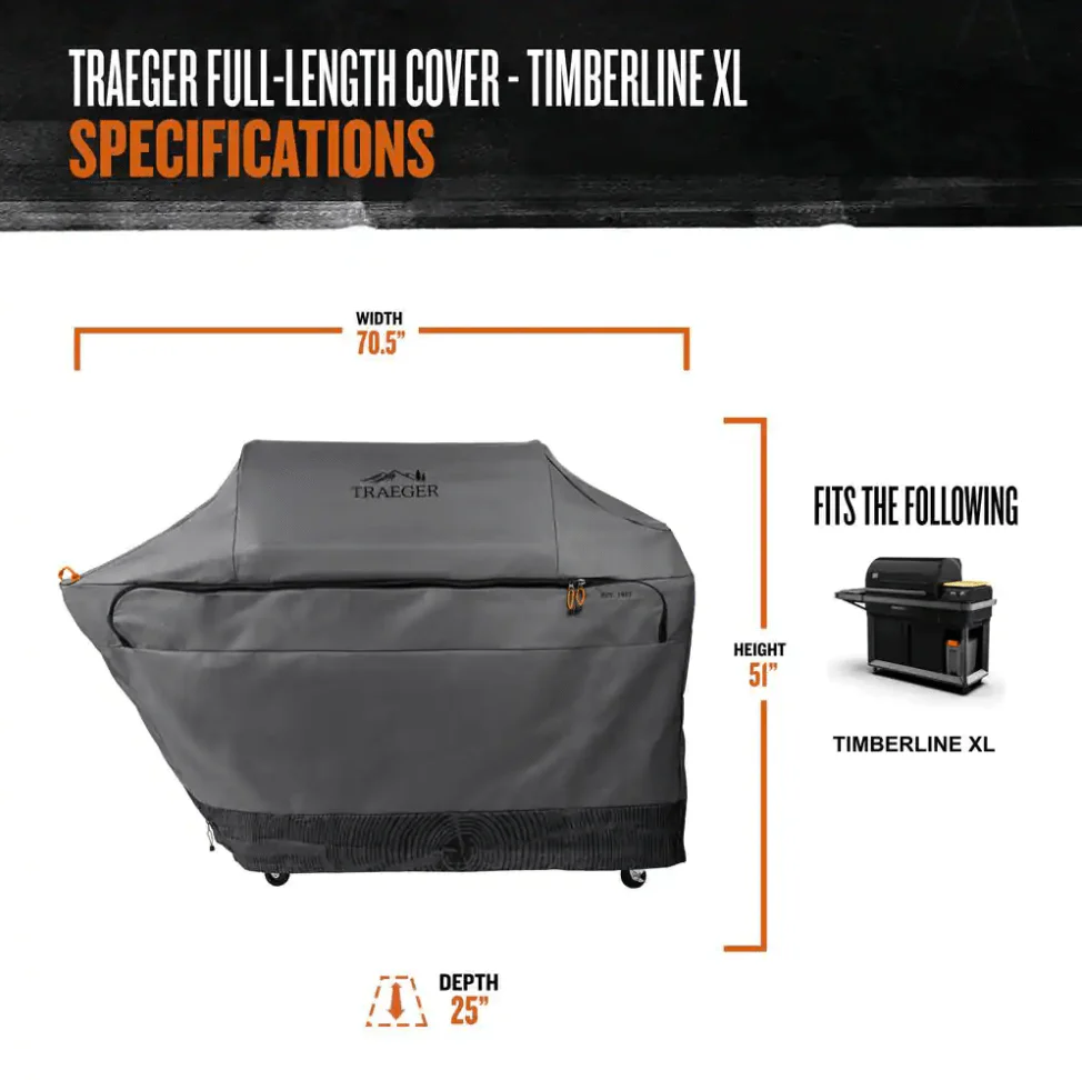 Traeger Full-Length Grill Cover (TIMBERLINE XL) - BAC603 - Image 7
