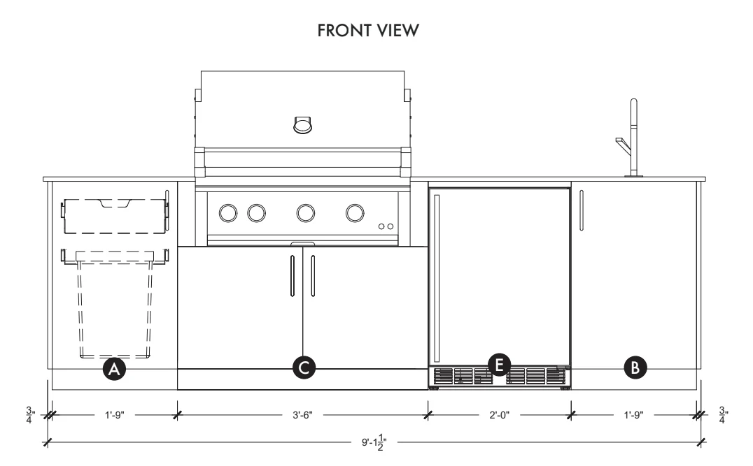 Urban Bonfire Cove 36 Outdoor Kitchen - Image 10