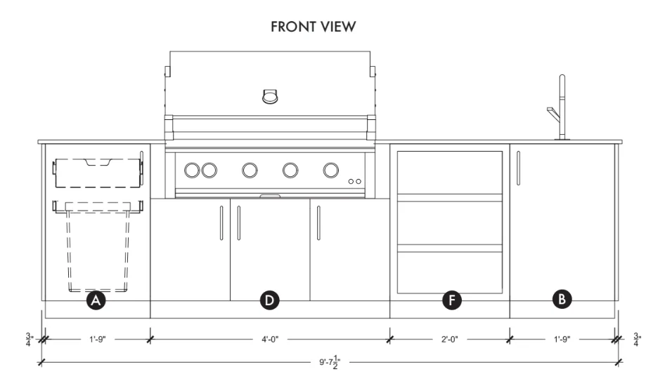 Urban Bonfire Mist 42 Outdoor Kitchen - Image 12