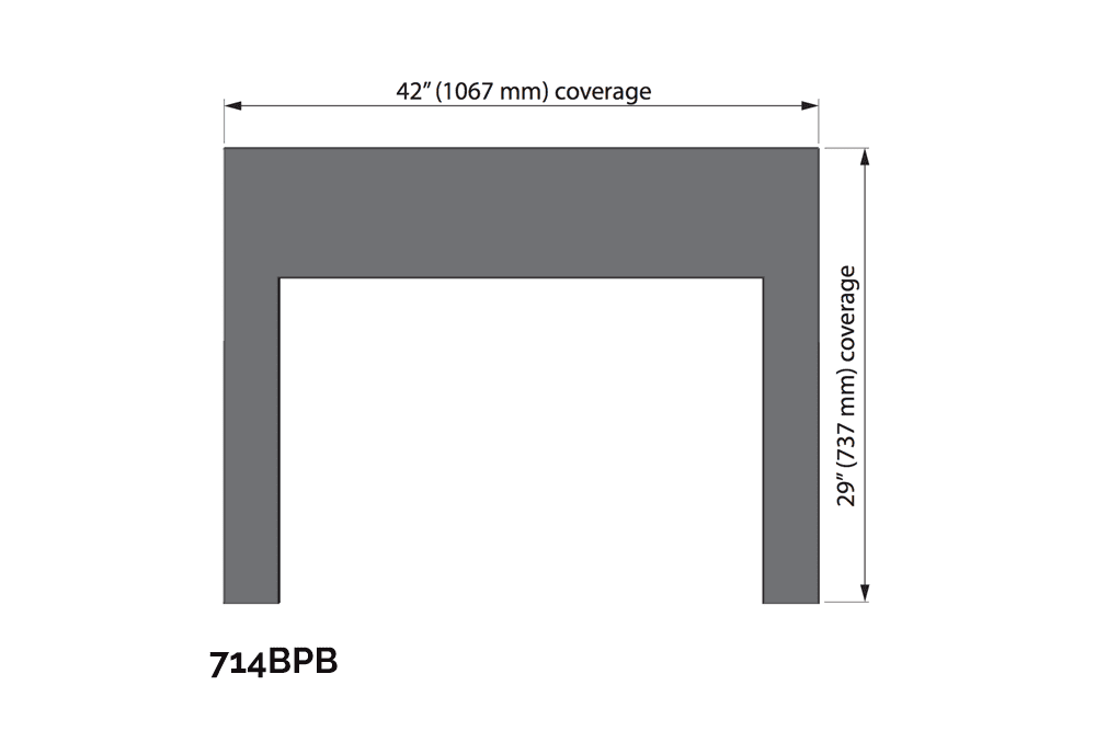 Valor Black 3-Sided Backing Plate (700 G3.5 Series) - 714BPB