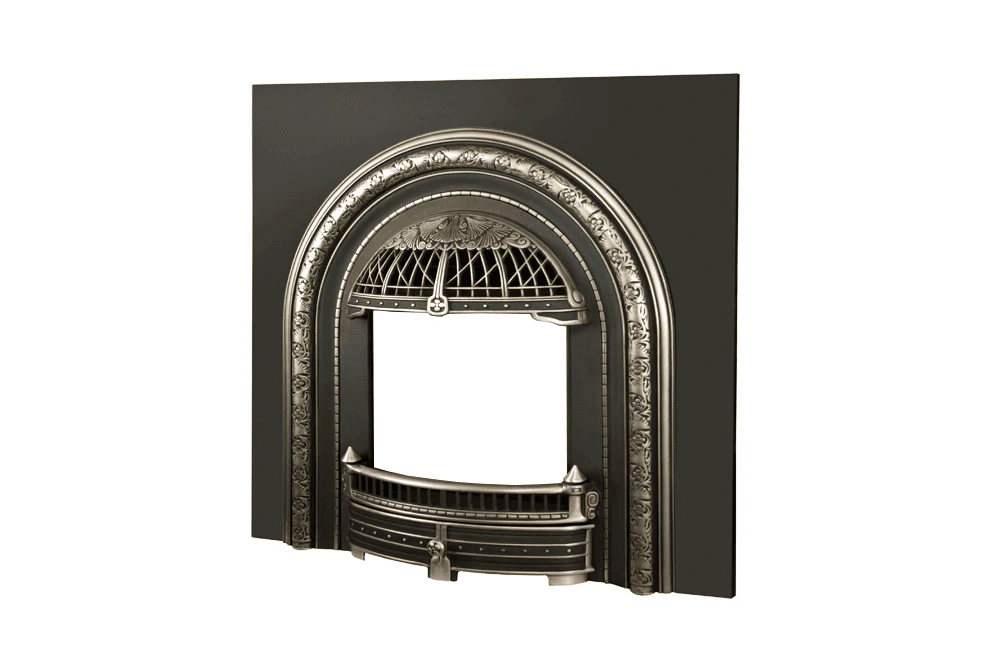 Valor Polished Windsor Arch Front w/ Cast Iron Plate (ZC Portrait Series) - 539AFPv2