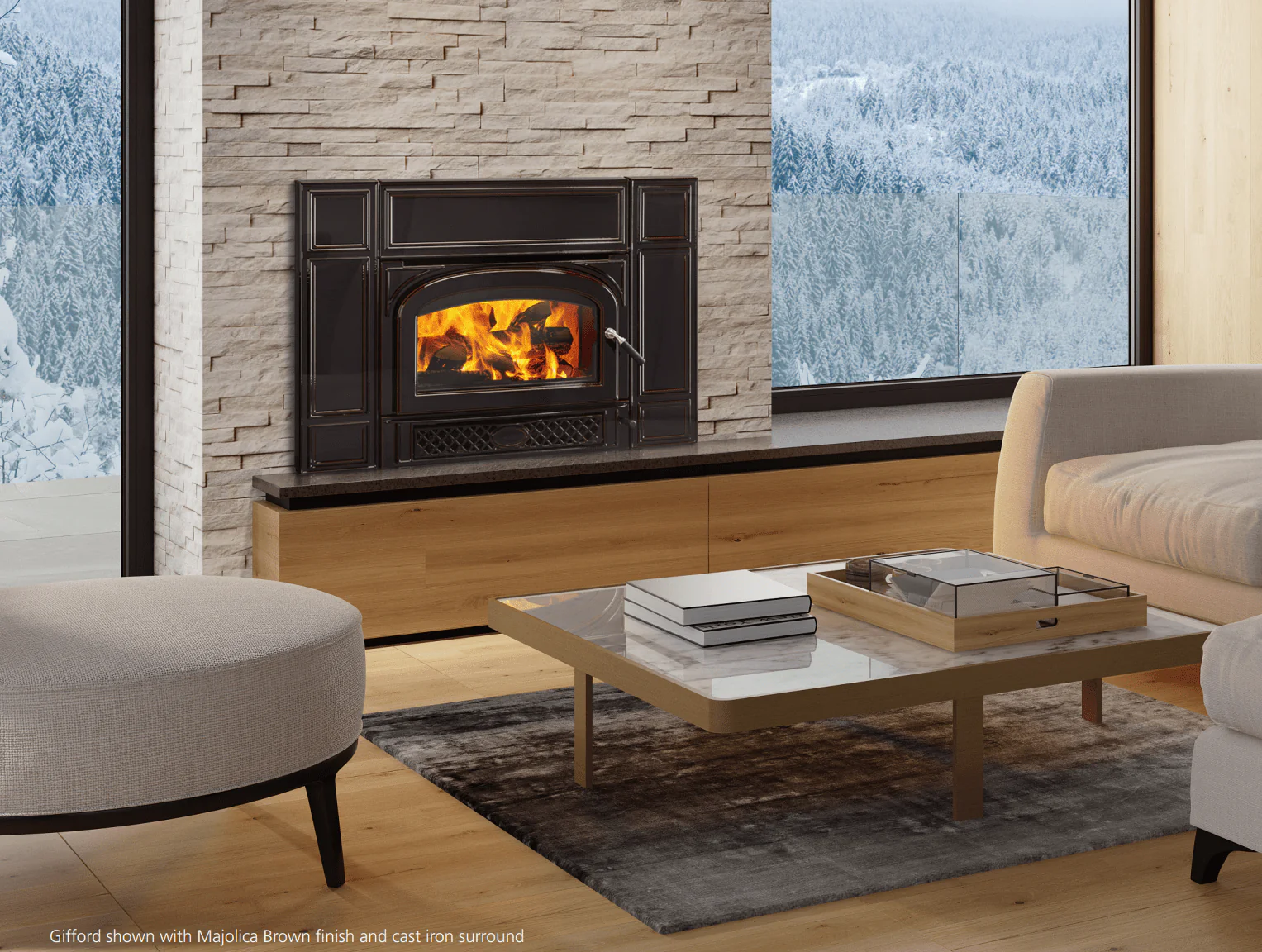 Vermont Castings Gifford Wood-Burning Insert (Classic Black) - Image 2