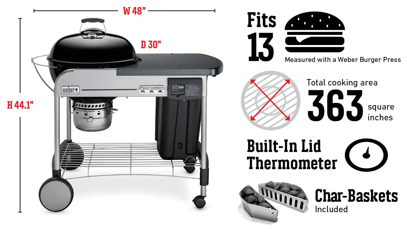 Weber Performer Deluxe Charcoal Grill 22" - Image 8