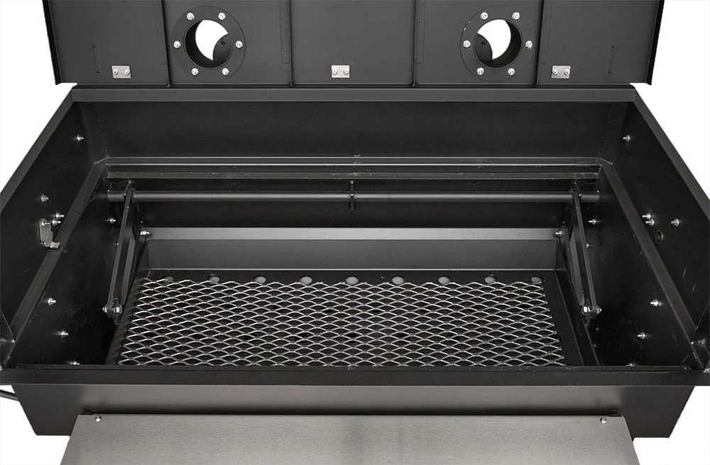 Yoder 24x48 Flat Top Charcoal Grill (Dual Smoke Stack) - Image 5